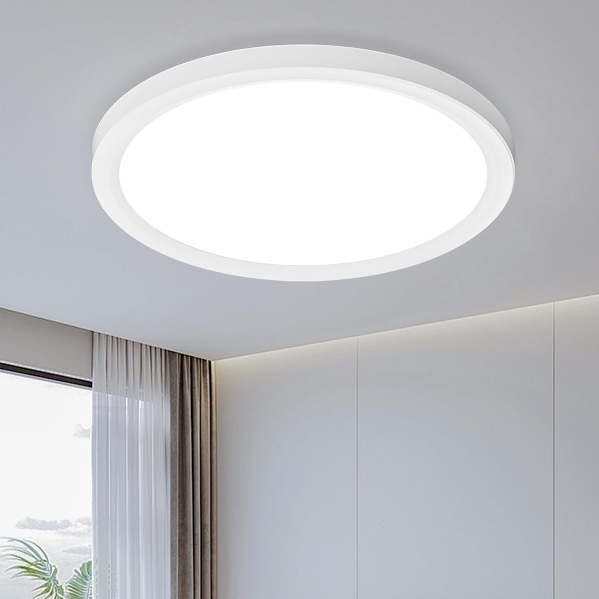 Plafondlamp, led, 18 W, rond, 6500 K, voor slaapkamer, woonkamer, kinderkamer