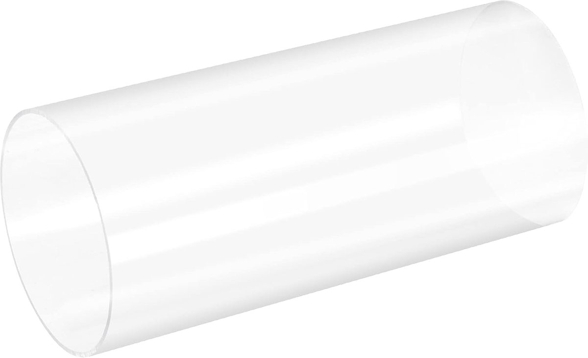 Sourcing map Transparante stijve acrylbuis 86 mm ID X 90 mm OD X 200 mm ronde buis