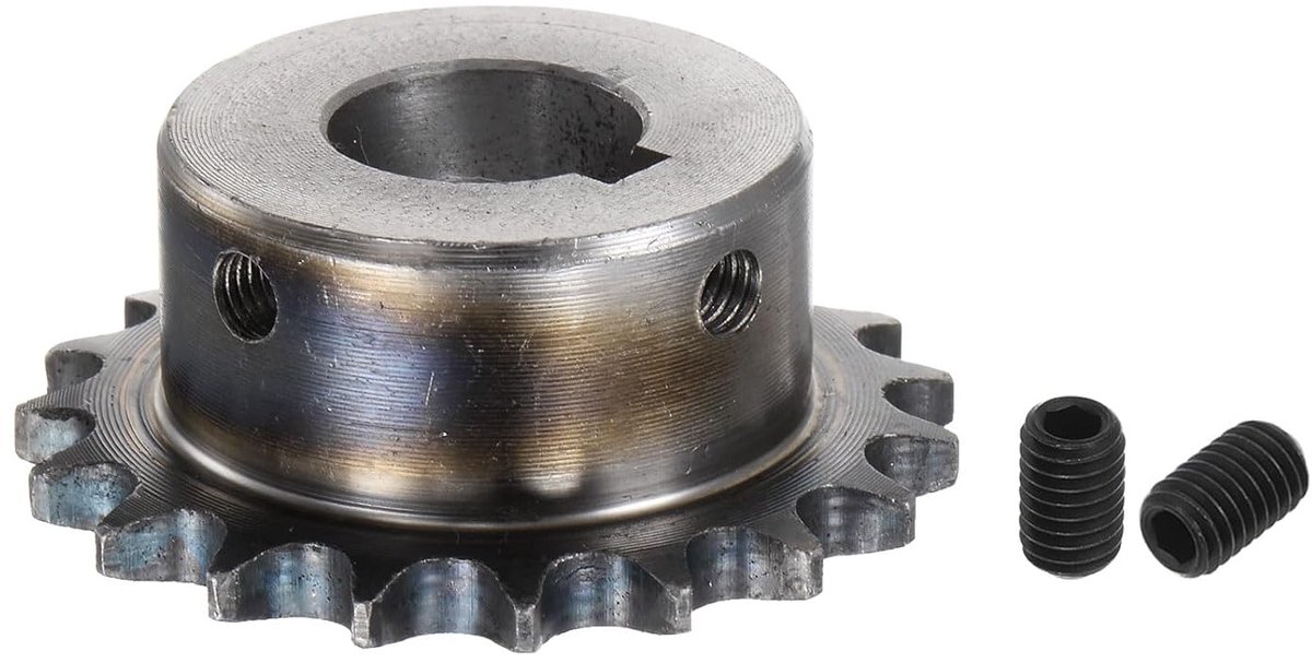 ISO/DIN 06B-1 Rolkettingwiel B-type, 20 mm boring, 3/8" verdeling, A3-staal enkel streng-rolkettingwiel gehard, 19 tanden