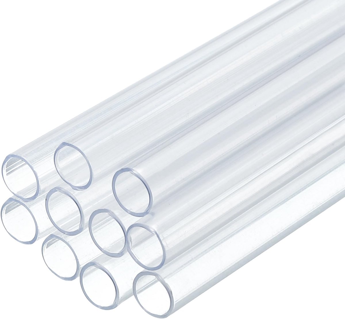 Kunststof slang, 5 mm ID x 6 mm OD (0,5 meter), 10 stuks, flexibel, geschikt voor levensmiddelen en transparant, voor drinkwater, huishouden en industrie