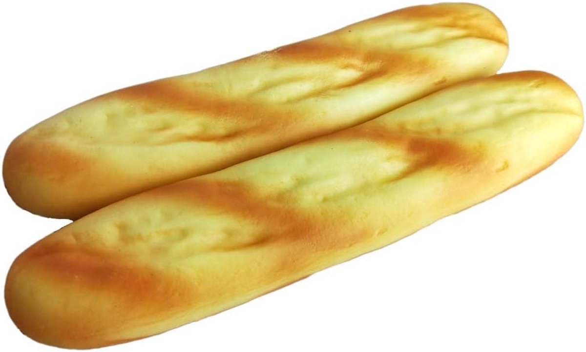 2PCS kunstmatige nep brood Pu materiaal stokbrood realistische Faux voedsel, imitatie Frans brood nep voedsel voor decoratie, brood Model keuken decor voedsel speelgoed fotografie Prop