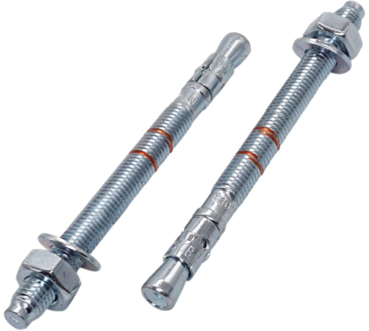 (Verpakking van 4 stuks) Wigankers M10 x 150 mm, Metalen pluggen, Doorsteekbout Metselwerk Bevestiging, Beton Uitbreidingsanker (4, M10 x 150 mm)