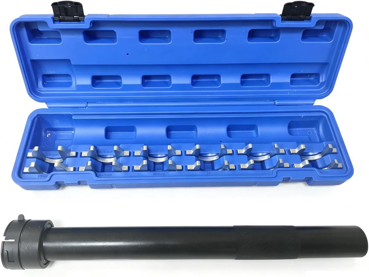 Spoorstanggereedschapsset 13-delige auto binnenspoorstangen gereedschapsset met 12 vorkkopadapters, 1/2 inch aandrijfbuis spoorstangen gereedschap, geschikt voor binnenlandse en import