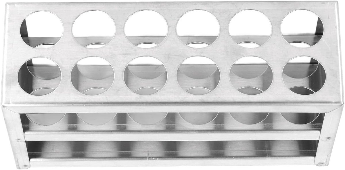 Reageerbuis Houderrek 20-Gaten voor Φ10-20mm Buizen Multifunctioneel met Hoog Gepolijst Oppervlak (23mm 12 Gaten)