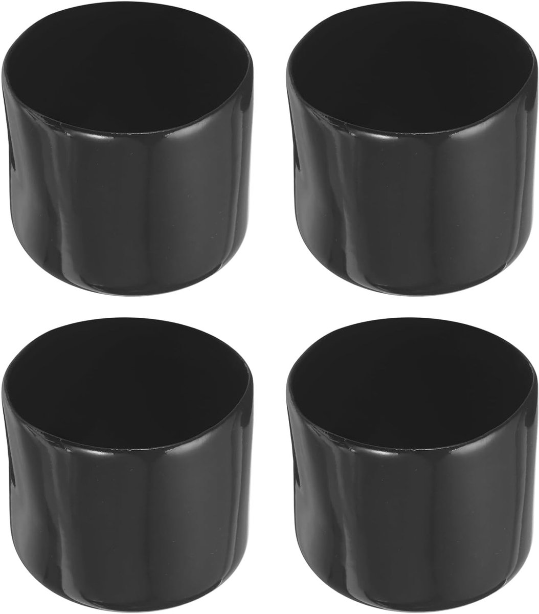 4-pack Schroefdraad Protector Cover Rubberen eindkappen, [voor schroef, bout, staaf eindkap] - 1,9" (49 mm) ID/Zwart