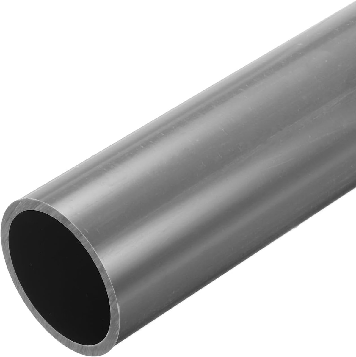 Pvc-buis, diameter 53,6 mm, lengte 300 mm, ronde kunststof buis voor tuin, aquarium, waterleiding, kabelgoot, ventilatiebuis (grijs)