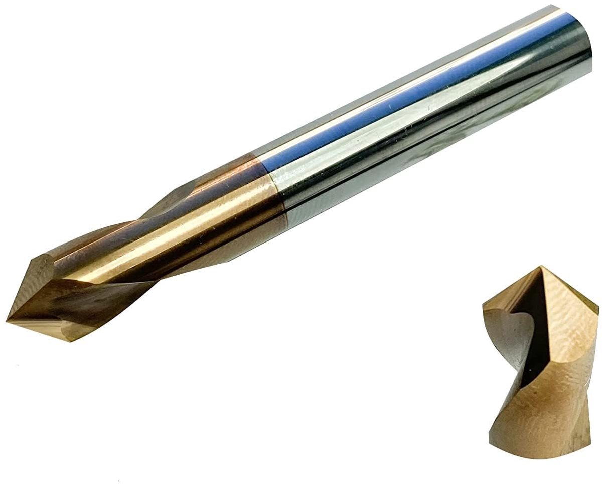 90° NC aanboor Ø 2-12 mm voor spiraalboor - schachtfrees - hardmetaal VHM - coating (Ø 5 mm - HM)
