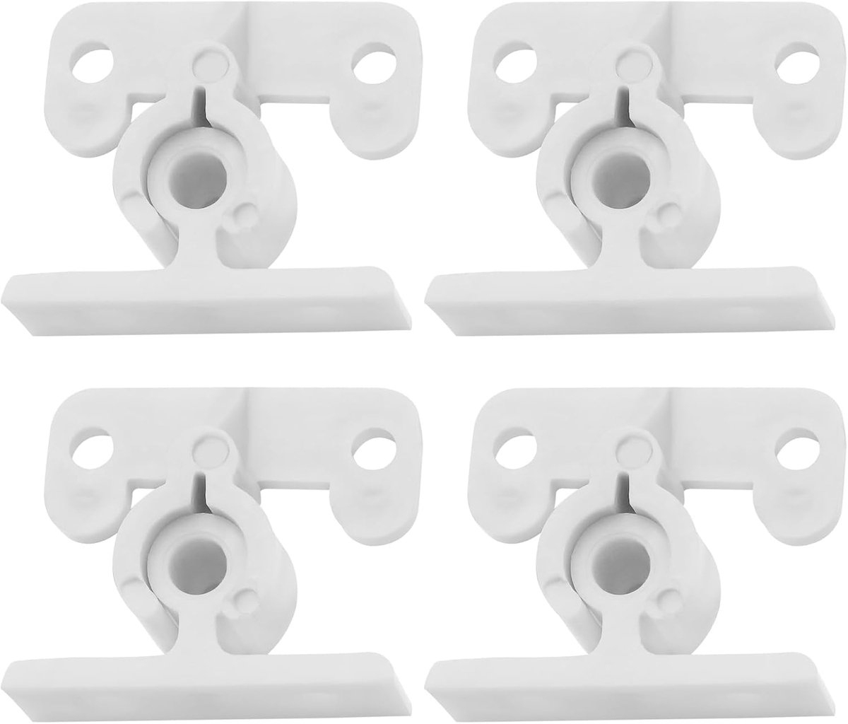 4 stuks kunststof deurvangststopper wit 32 x 21 mm voor kast, caravan, kast, camper, boot, deur, vangst, sterke grip, accessoires (type C)