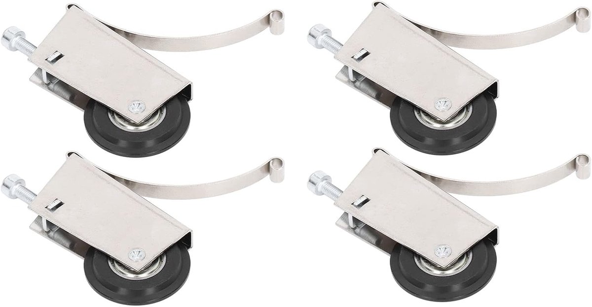 -hardware, kledingkast deurrollen vervanging Puerta Para Closet, mute schuifdeur hardware 4 stuks roestvrij staal 40 mm diameter voor kledingkast en keukendeuren