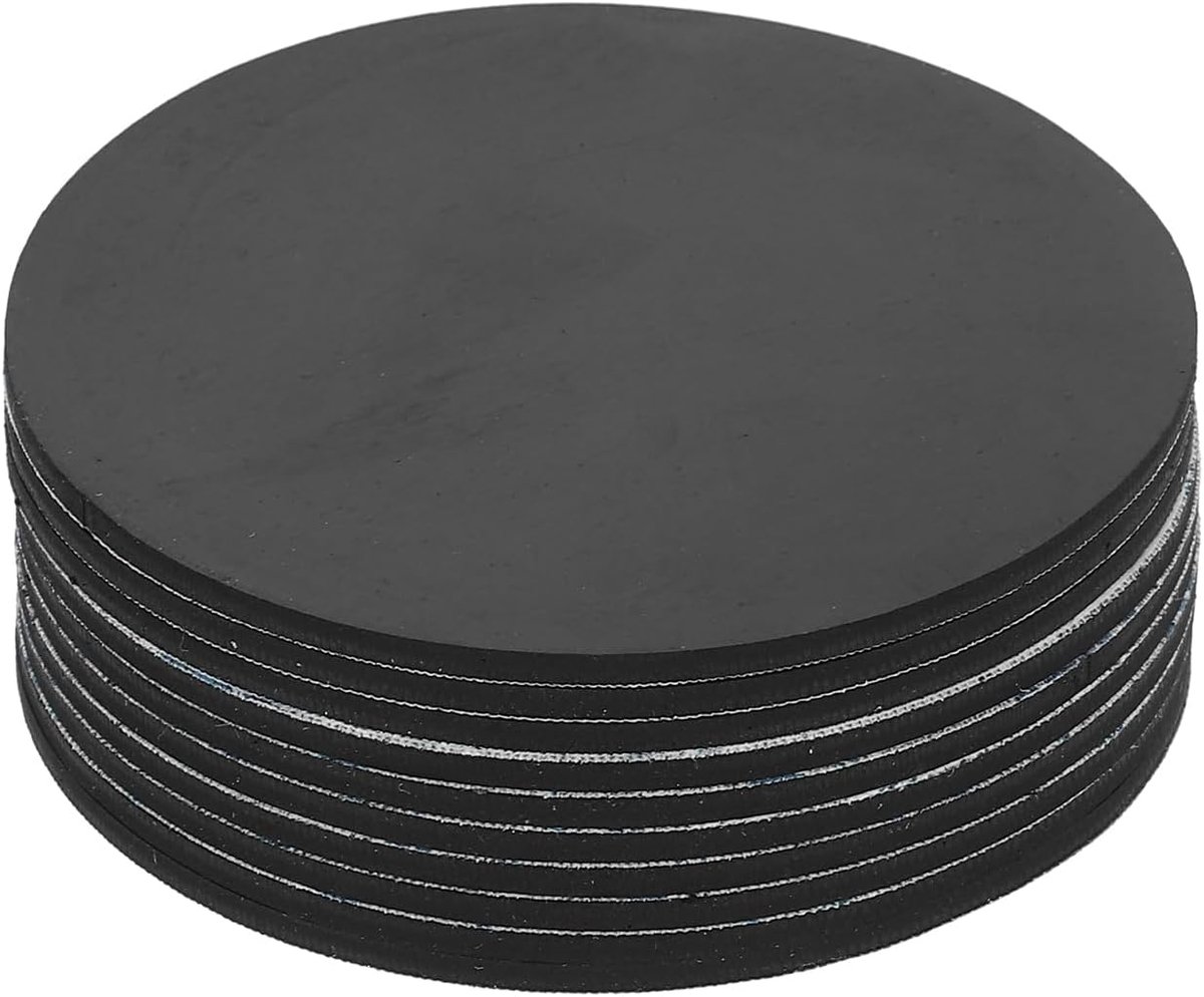 10 stuks antislip rubberen voetjes voor meubels, 85 mm x 2 mm, doe-het-zelf | Voor houten vloeren, elektronische bedden, laden, ronde rubberen voetjes, met lijm, krasbestendig