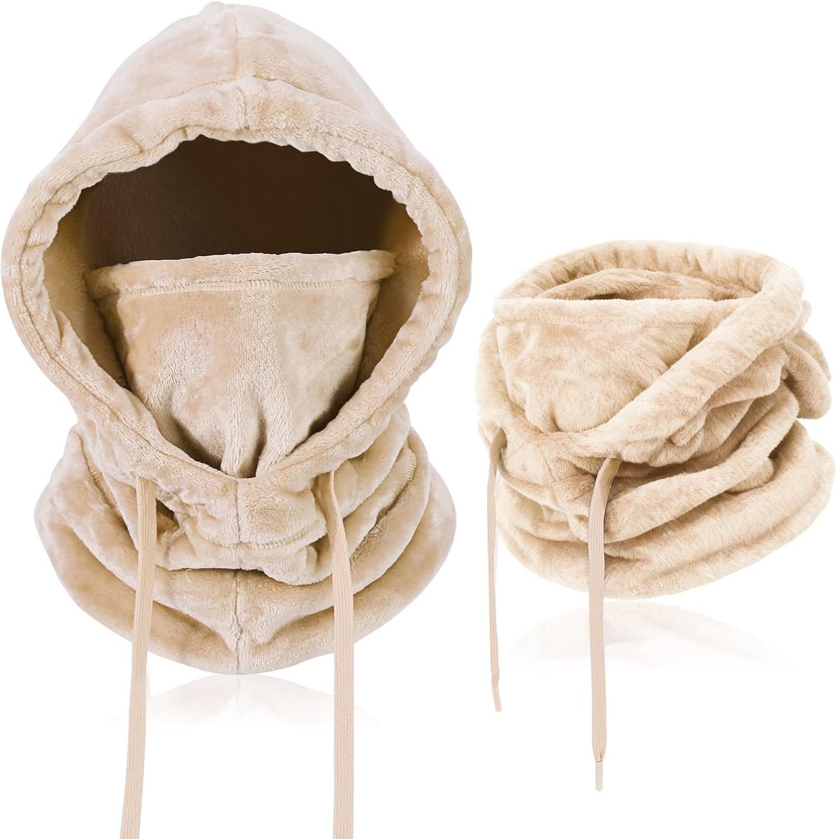 Bivakmuts voor de winter, thermische fleece, uniseks, winddicht, skimasker, gezichtsbedekking, multifunctionele verstelbare wintermuts met nekwarmer voor dames en heren, outdoorsporten