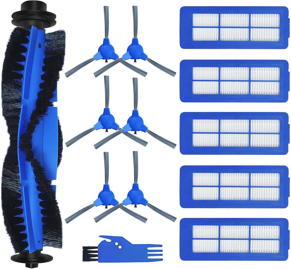 Accessories Compatible for eufy 11S Max, G30, 30C Max, 15C Max, G32 Pro, Robotic Vacuum Replacements: 1 Roller Brush 6 Side Brushes 5 Unibody Filter    /