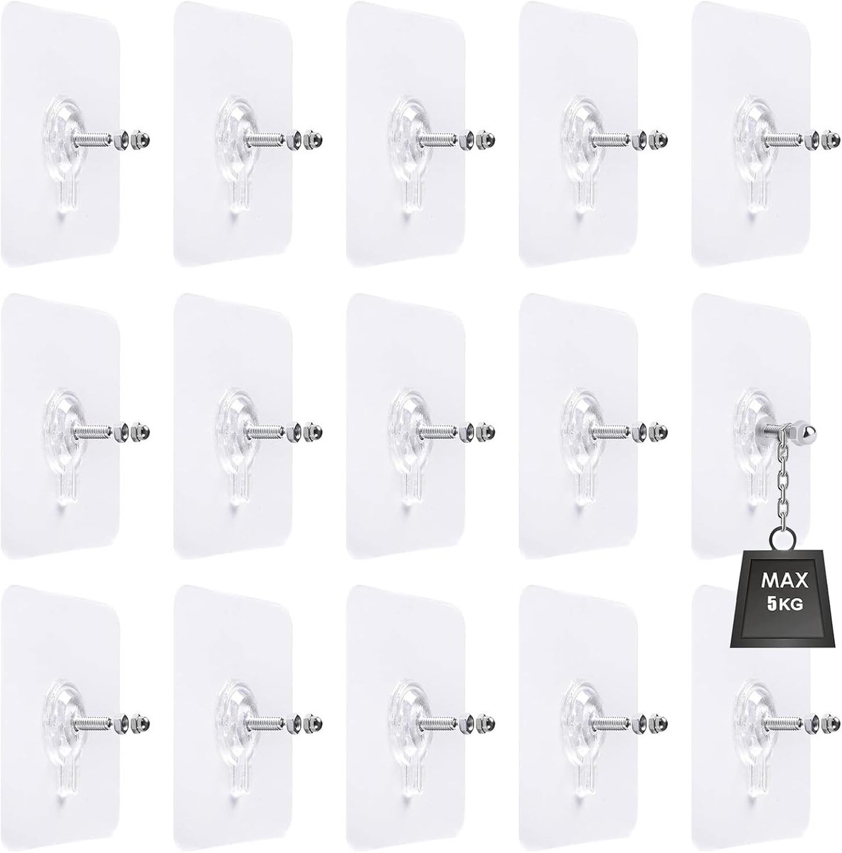 14 stuks wandhangers zonder spijkers, kleefhaken zonder boren, verbeterde zelfklevende wandhaken om op te hangen, wandschilderijhangers, kleefhaken voor keuken, badkamer, kantoor