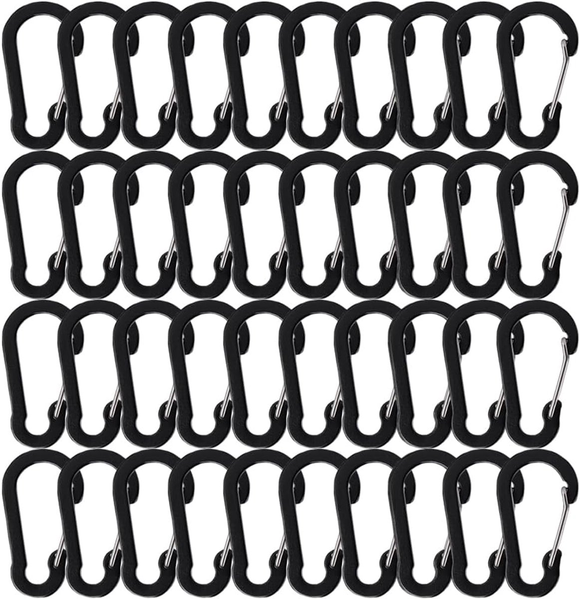 30 stuks karabijnhaken, kleine sleutelhanger, kleurrijk, aluminium, karabijnhaken voor kamperen, vissen, wandelen, reizen