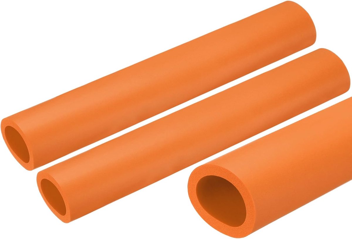 2 stuks schuimrubberen slang voor handgreep, isolatie van buizen, 36 mm (1-7/16 inch) Id 48 mm Od 0,25 m (0,8 ft) lengte oranje