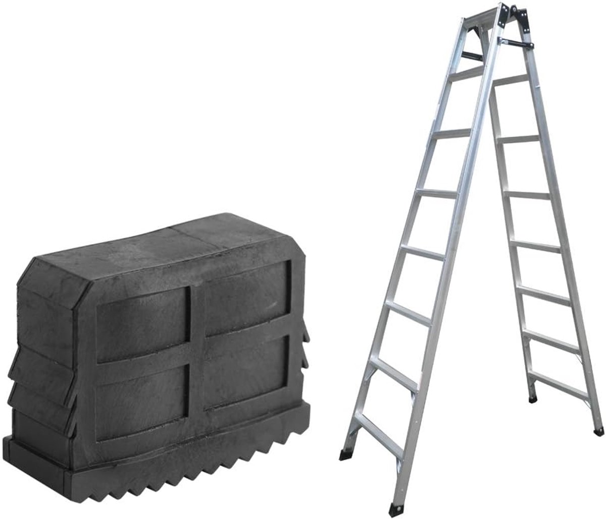 Voeten, 2 Stks/paar Rubber Antislip Vervanging Stap Ladder Voeten Voet Mat Kussen Zool Zwart voor 57x21mm Binnenmaat Aluminium Ladder