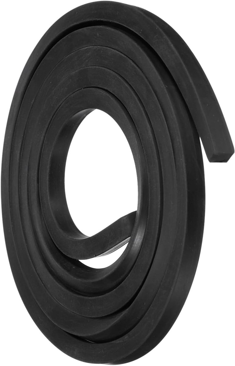Sourcing map Neopreen rubberen vellen rollen 8 mm (B) x 8 mm (D) x 1,5 m (L) vaste rubberen afdichting, strips voor doe-het-zelvers, afdichting, knutselen, pads, afdichting