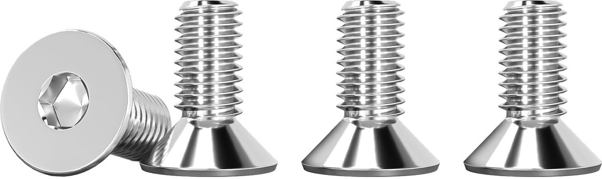 25 stuks M5 X 10mm verzonken kopschroef roestvrij staal V2A VA A2 binnenzeskantschroef DIN 7991 / ISO 10642 verzonken kopschroeven roestvrij zilveren machineschroeven metrisch fijndraad