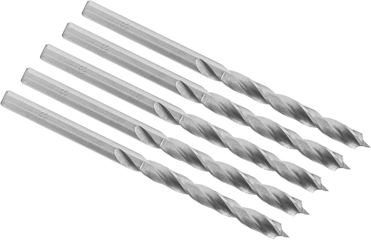 50050 Spiraalboor HSS-G geslepen. Met centreerpunt. Verpakt met 5 stuks in een kunststofbuisje. Boordoormeter (D) 5 mm, NL 48 mm, GL 85 mm, cilindrische schacht.