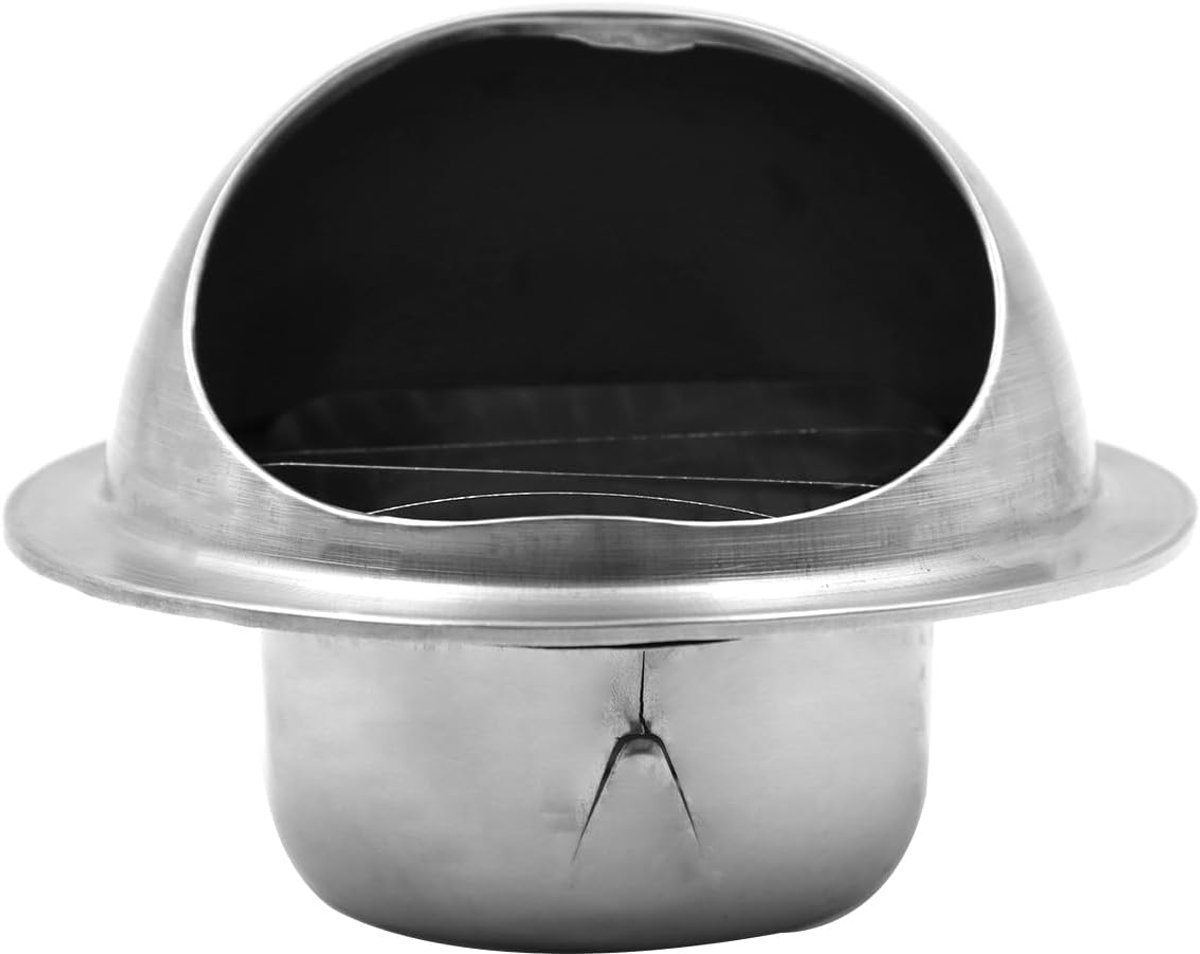 Luchtinlaat van roestvrij staal, rond ventilatiekanaal, buitenwand-ontluchtingsafdekking (70 mm)