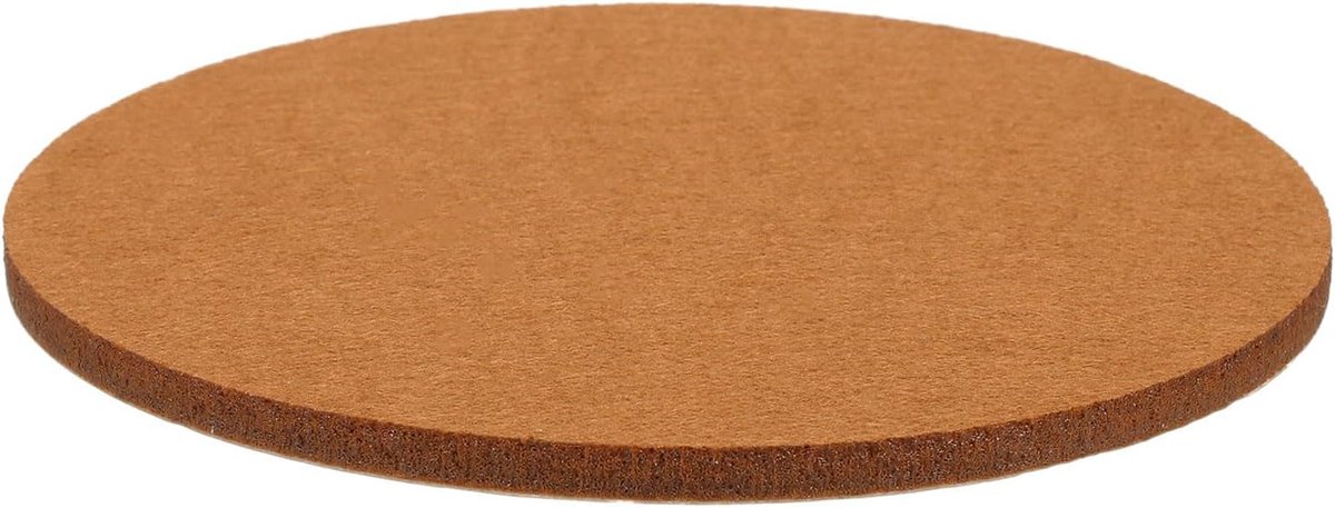Ronde viltglijders voor meubels, 4,7 inch diameter x 0,2 inch, dik, met viltlijm, antislip, krasbestendig, stoelpootbeschermers ter bescherming van vloeren, lichtbruin
