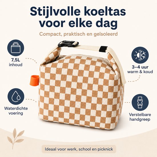Bobypet - Koeltas - Kleine Corduroy Lunchtas met Verstelbaar Handvat - Geïsoleerde Lunchbag voor Werk, School en Picknick - Geel van Bobypet — afbeelding 2