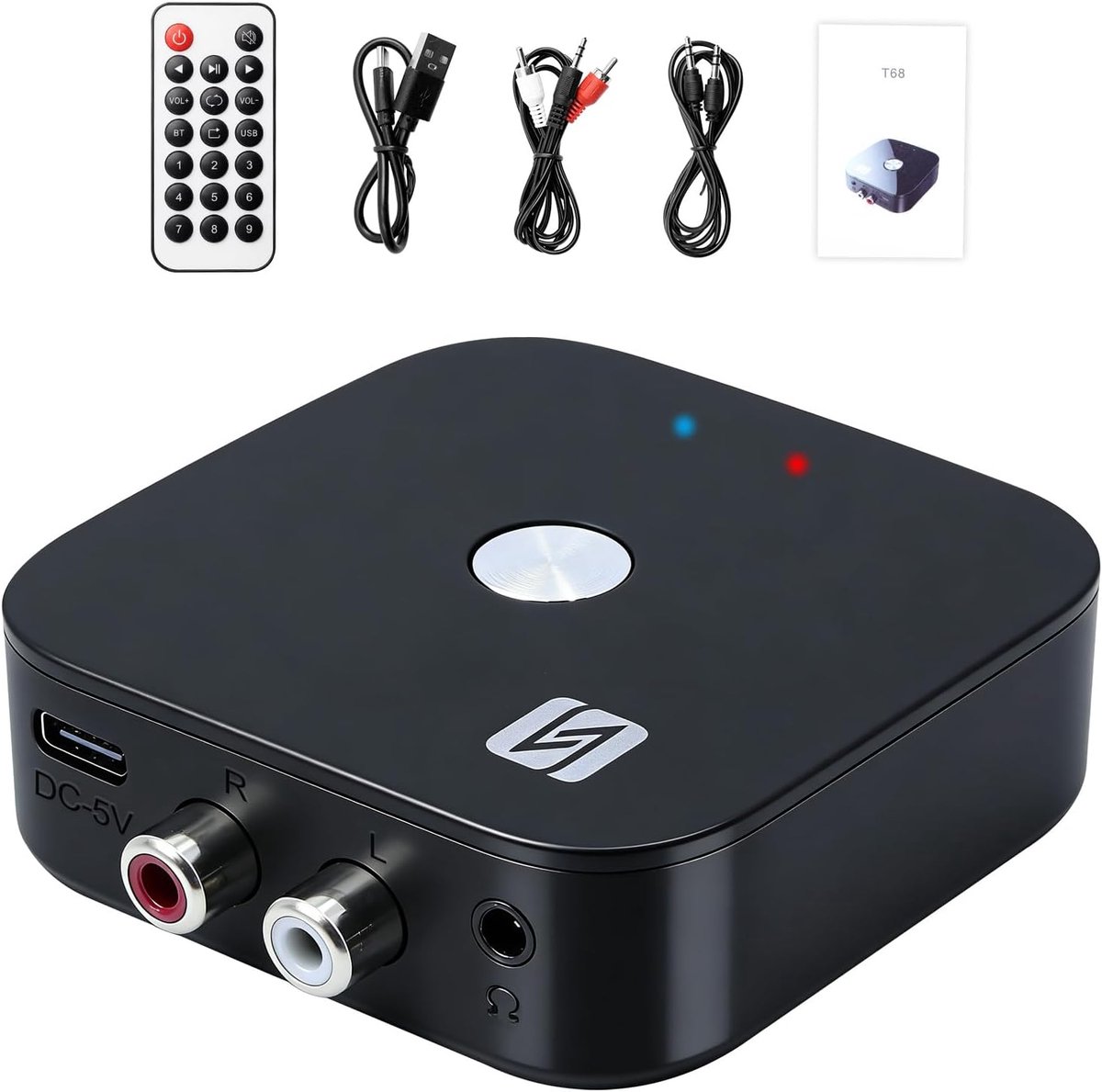 Bluetooth 5.3 receiver - draadloze audio adapter - NFC met afstandsbediening - ideaal voor hi-fi installatie - ShopVlot