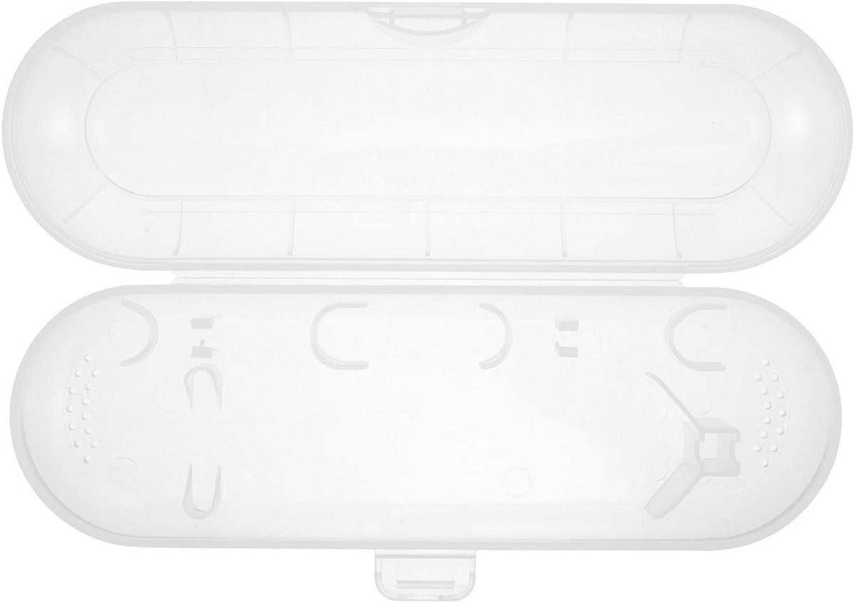 Reisetui Elektrische Tandenborstel - Reishouder Tandenborstel - Hygiënisch Meenemen - Schokbestendige Constructie - 21 x 7 x 3.5 cm - Transparant