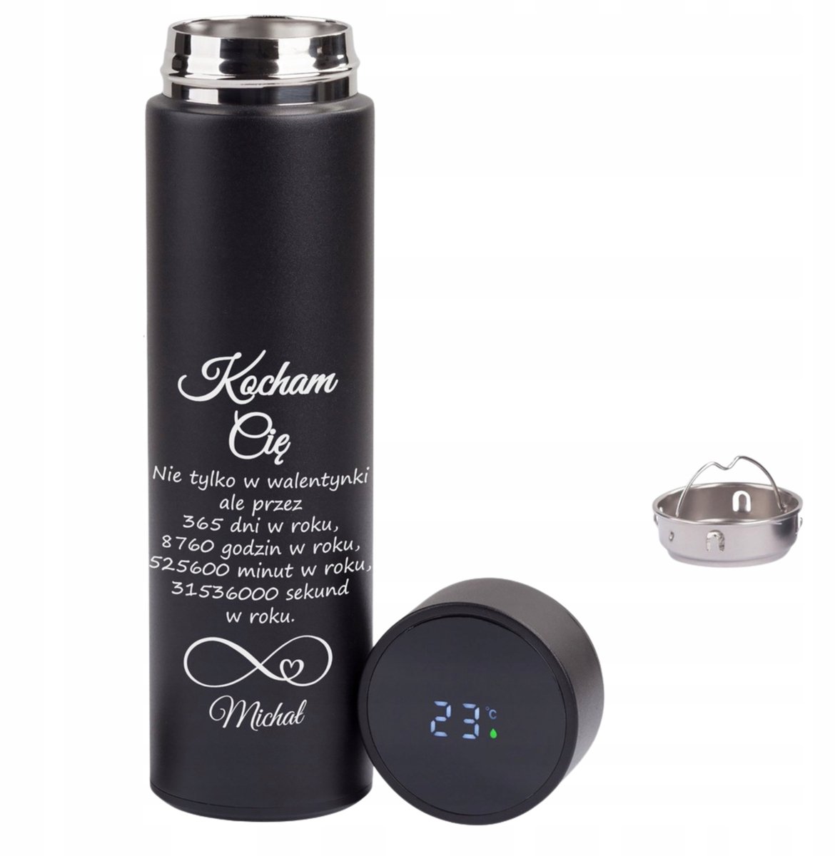 Slimme Thermosbeker met Temperatuurdisplay - 500ml - Zwart