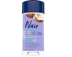Nair Sensitive Ontharingscrème Glide On – Haarverwijdering zonder handen, met Kokosolie & Vitamine E – 97 ml