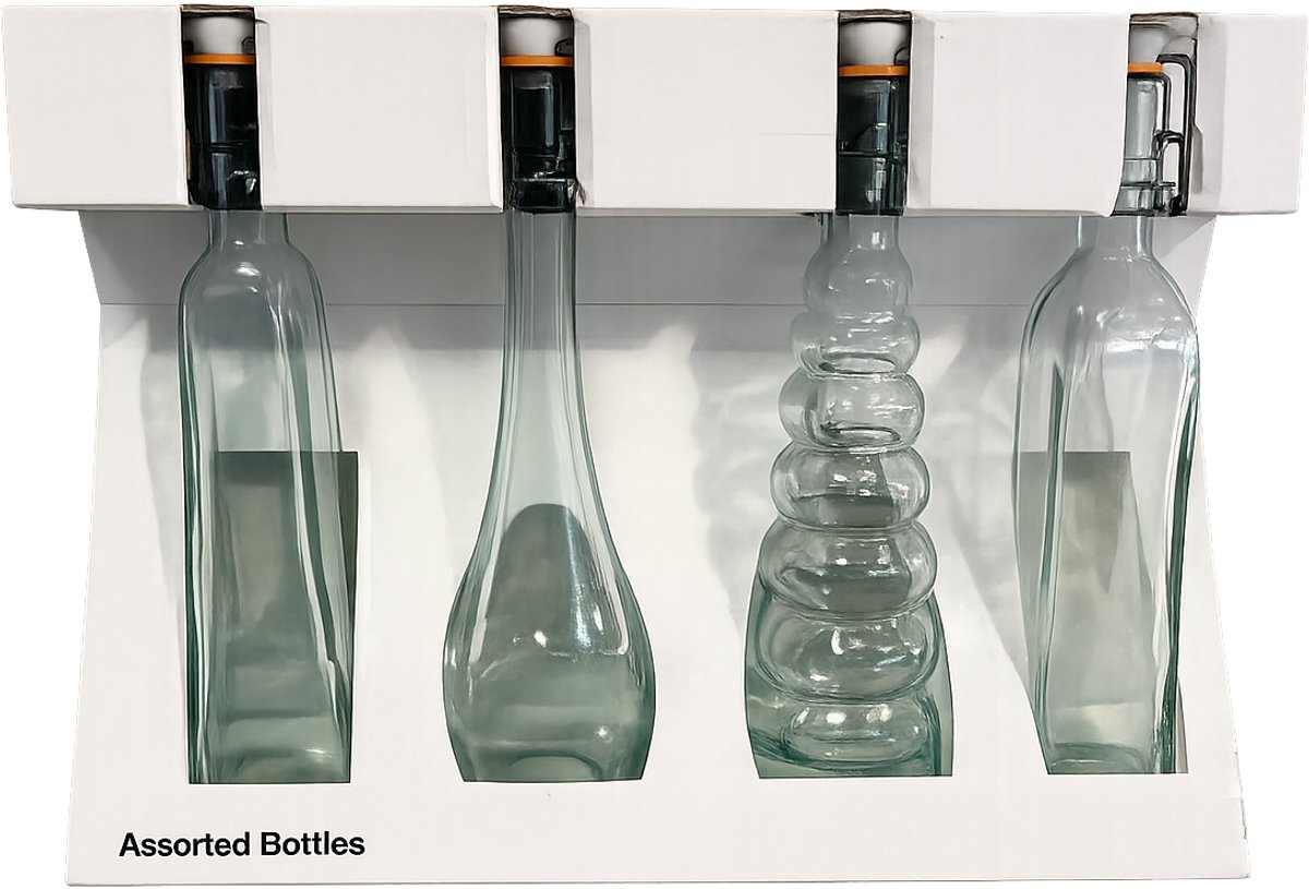 COCO Maison Olie- en Azijnset 4-delig | Gerecycled Glas | 4 x 120 ml