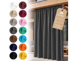 Lantigo Buitengordijn Grafiet 155x230 cm winddicht waterdicht | Tuingordijn buiten privacy zonwering embrasse