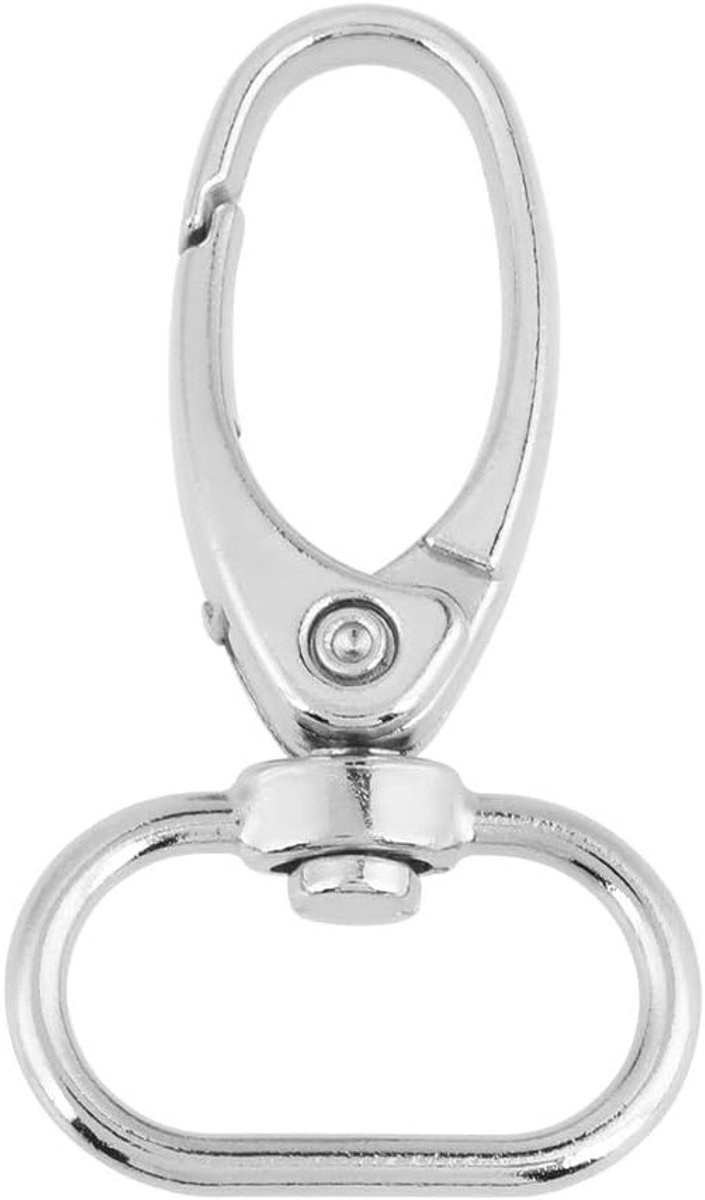 20 Stuks Carabiner Haken Sleutelhangers van Zinklegering - Rotatable Trigger Snap voor DIY en Naaiprojecten (32mm)