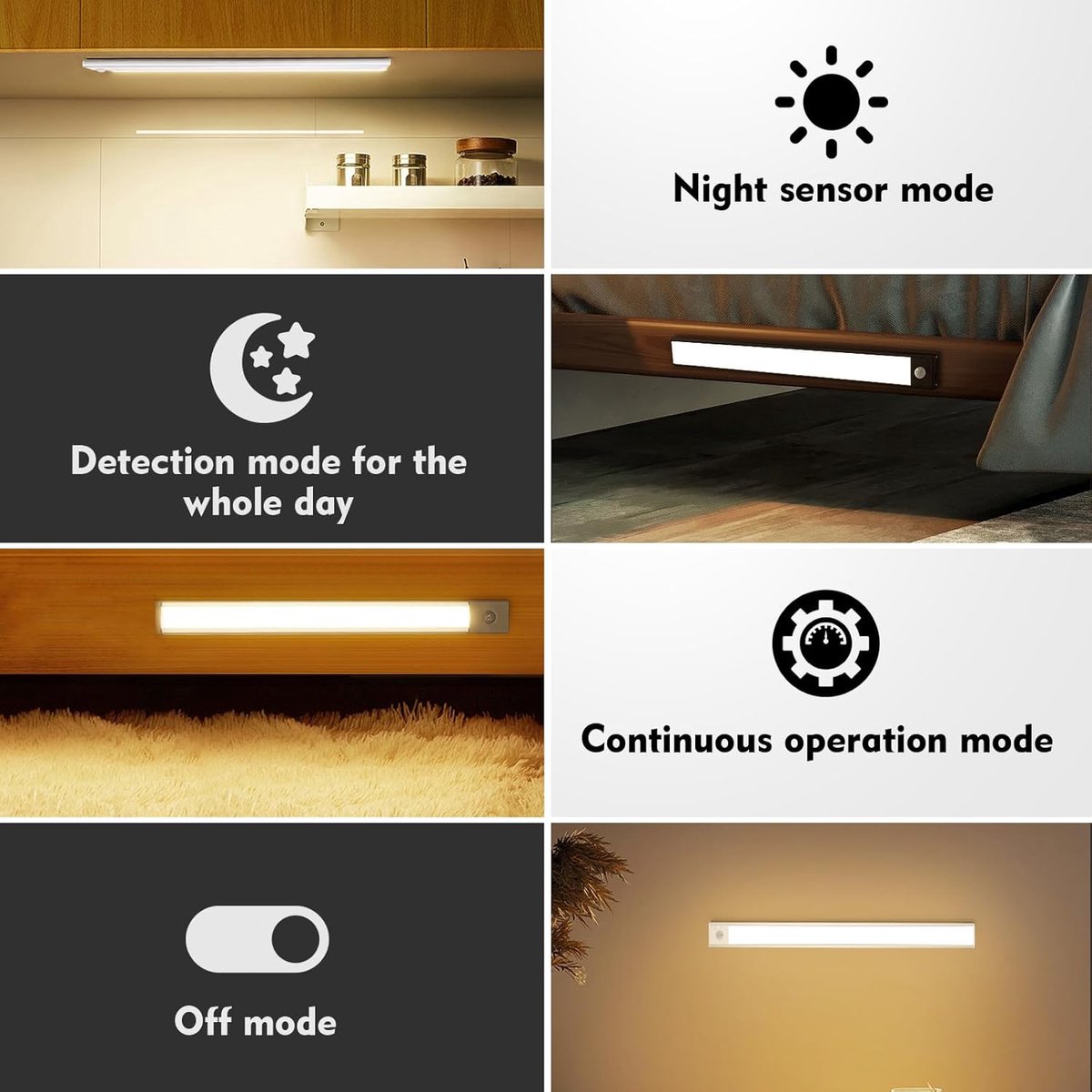 Vellaro Draadloze LED Kastlamp - Wit - 4 Modi - Instelbare Helderheid - Voor Kledingkast en Hal