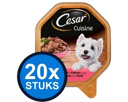 20x Cesar Cuisine - Kalf & Kalkoen - Hondenvoer - 150g