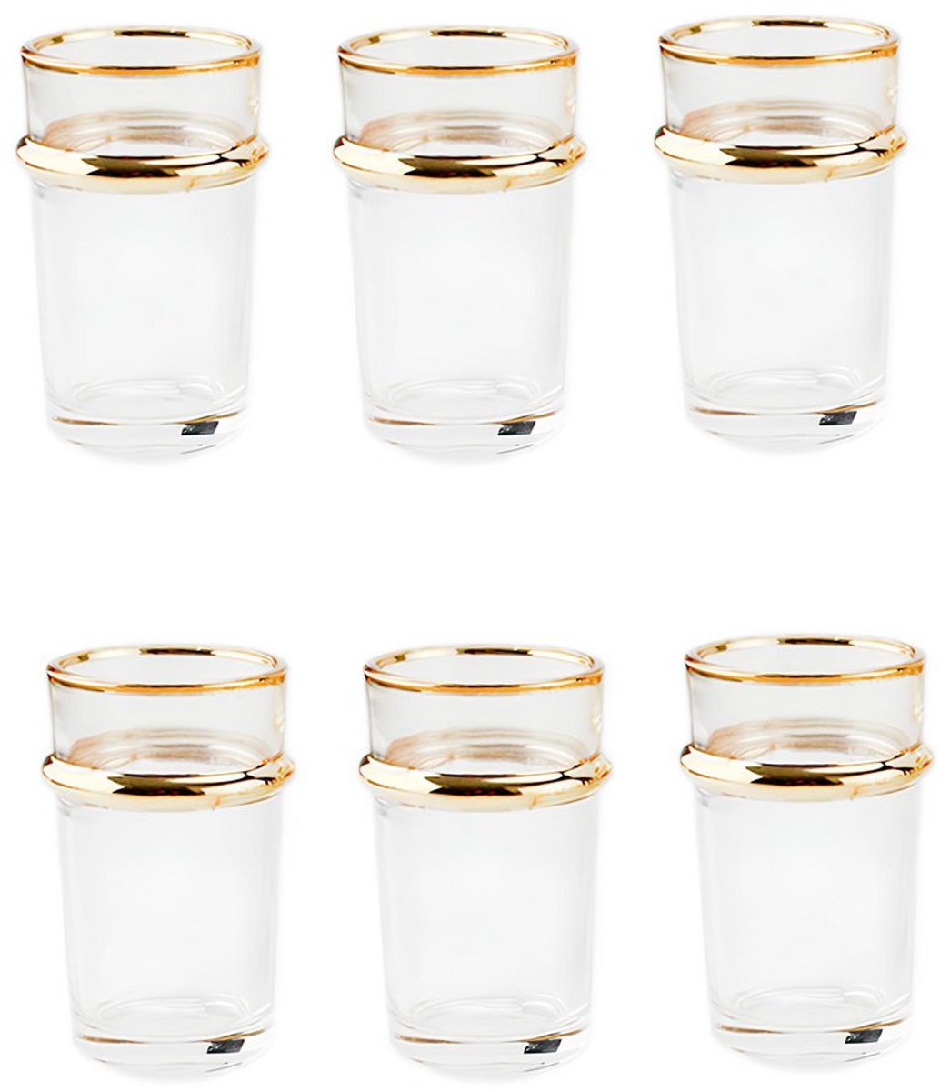 Luxe Theeglazen met Gouden Rand – Set van 2 – 175 ml – Elegant & Tijdloos