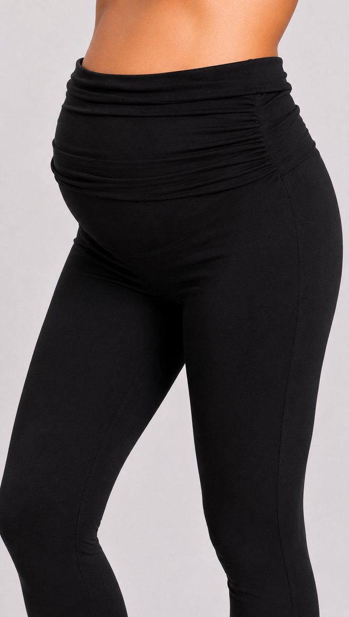 SparkNine Mamamove maternity legging - M - zwart - zachte stof - comfortabel & ondersteunend - rekbaar - zwangerschapslegging — afbeelding 4