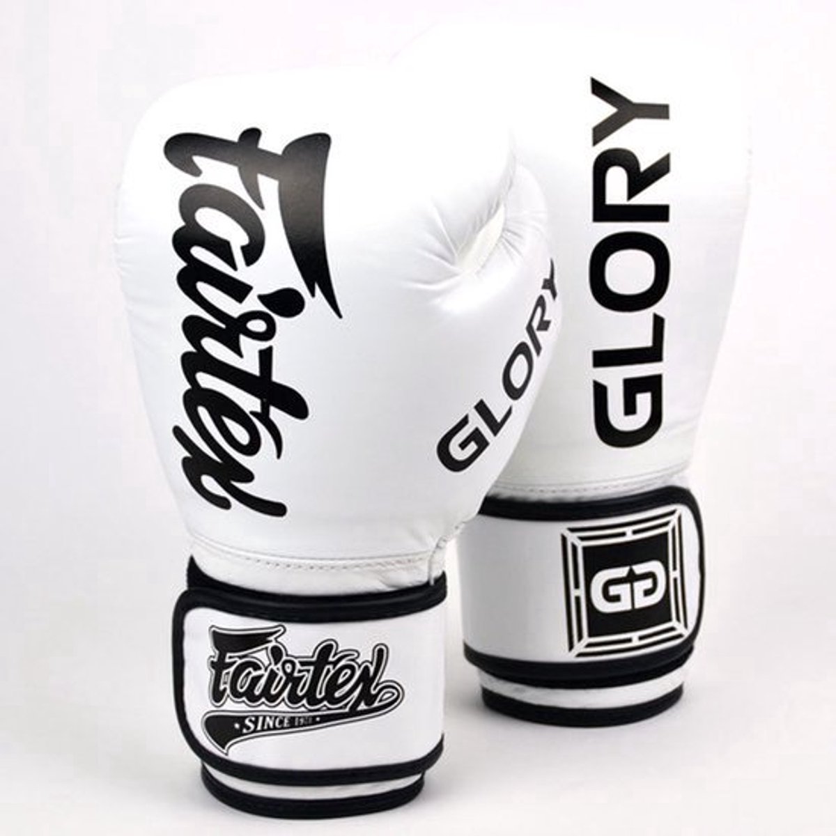 Fairtex x Glory BGVG1 Bokshandschoenen Wit/Zwart – 10 oz – Premium Leer
