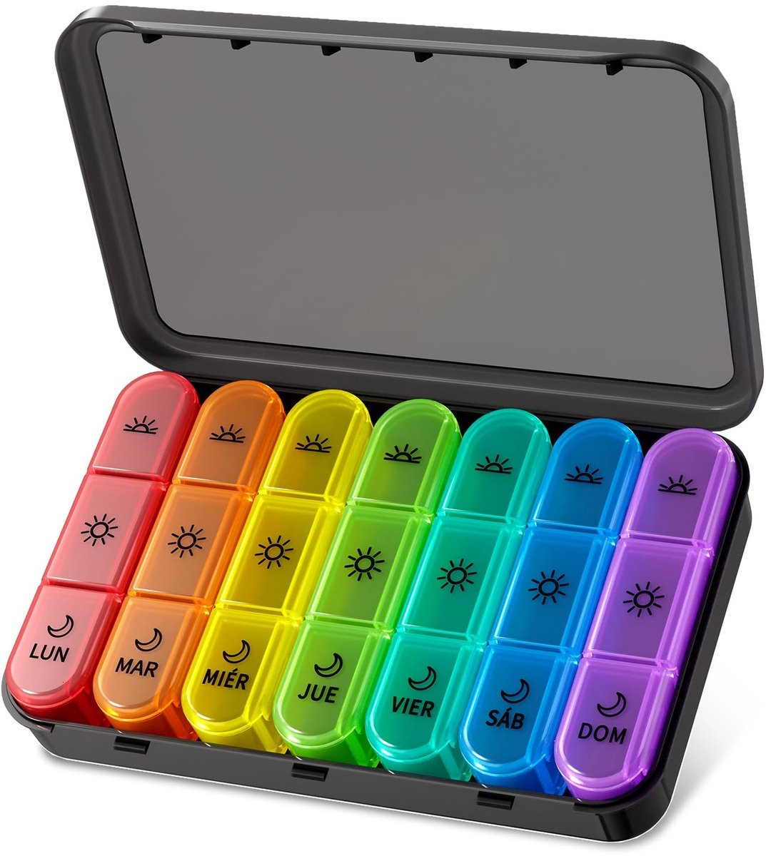 Dailygoods - Tablettenbox 7 Dagen - Draagbare Medicijnbox met 3 Vakken voor Dagelijks Gebruik