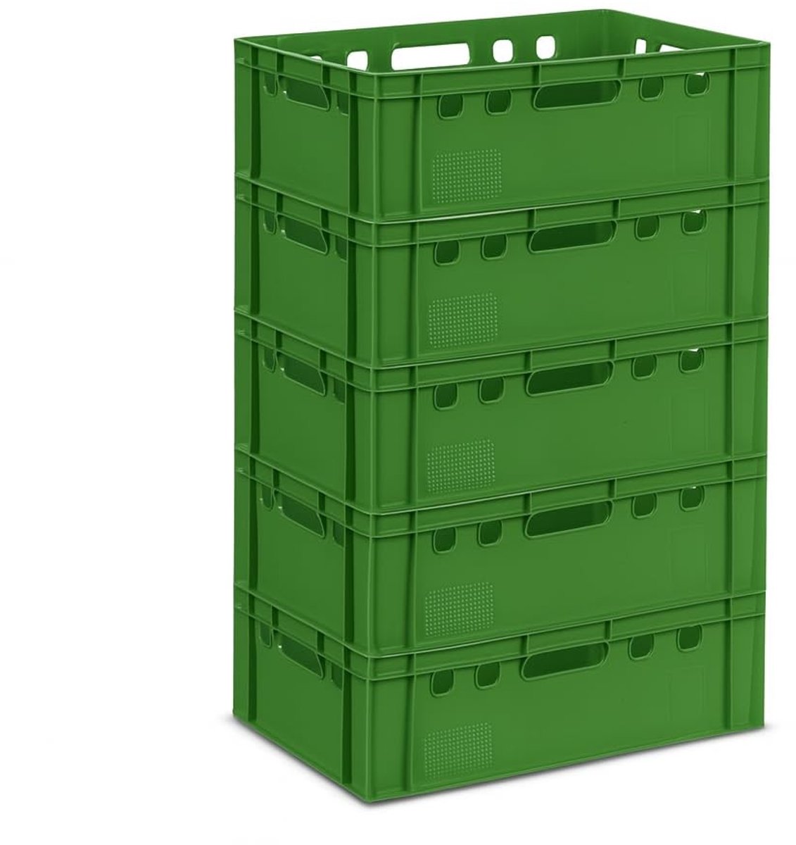 Dailygoods - E2 Kisten - 5 Stuks Stapelbare Opbergkisten voor Levensmiddelen
