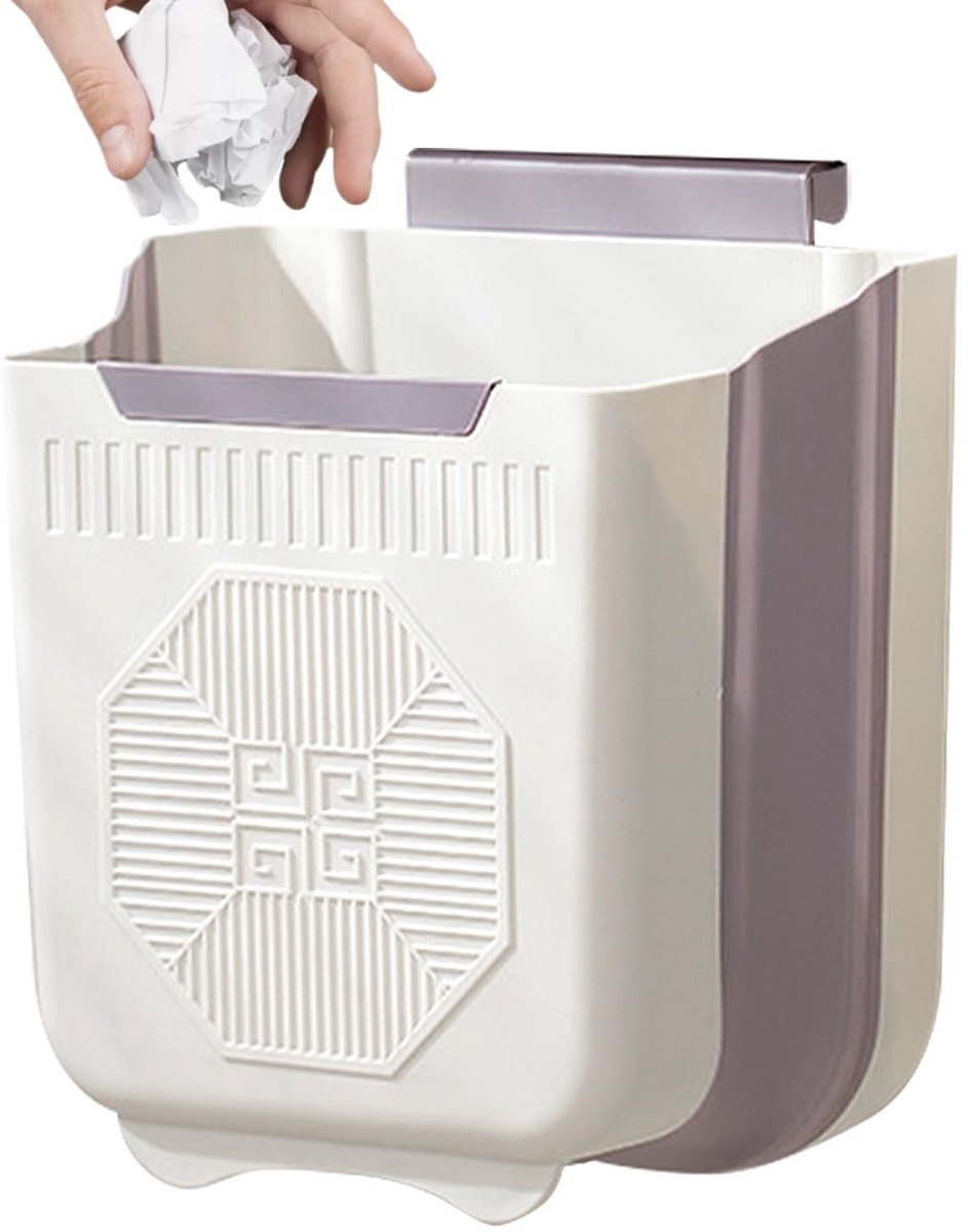 Dailygoods - Hangende Vuilnisemmer 7 Liter - Opvouwbare Afvalemmer voor Keuken en Camping