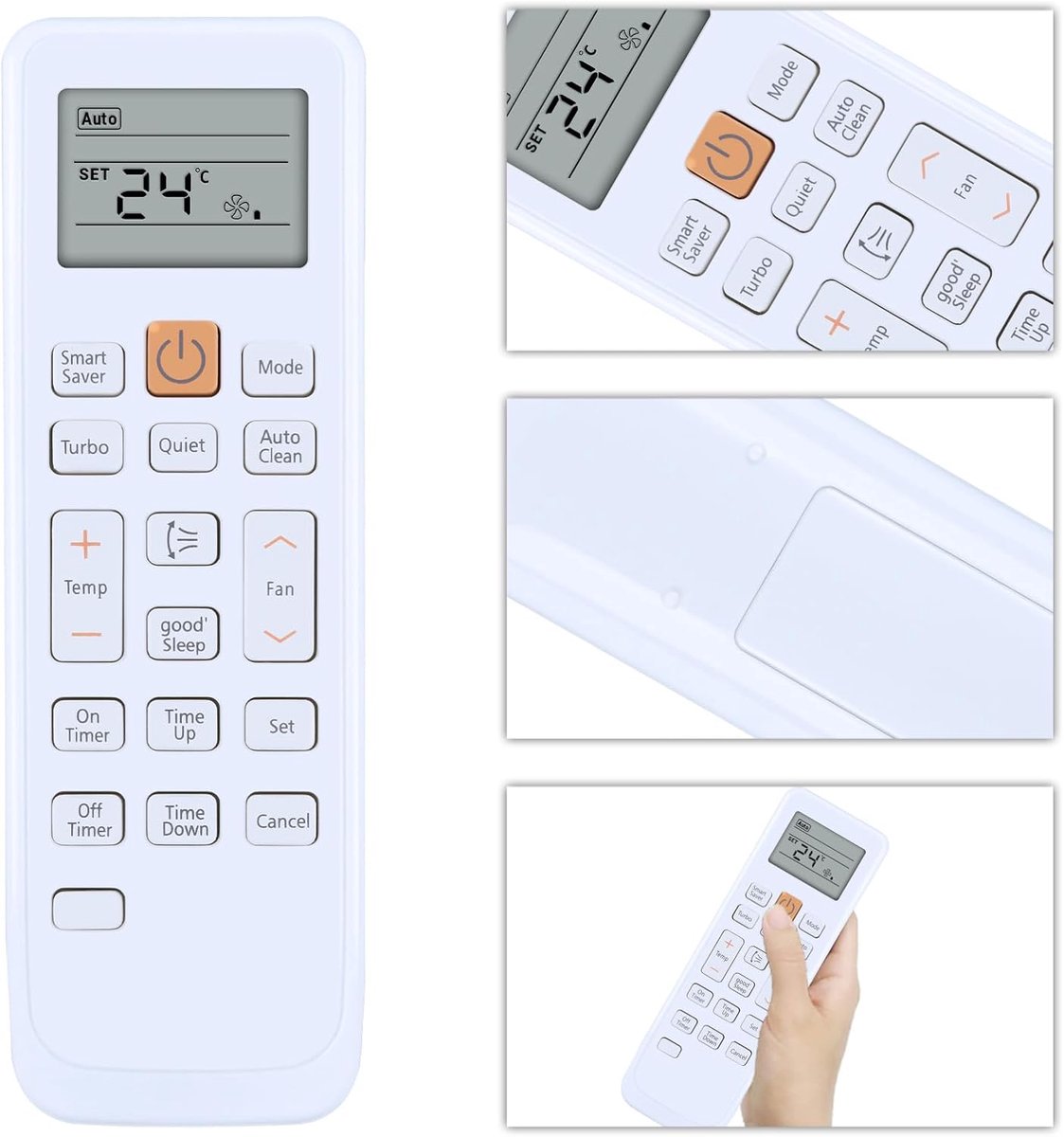 Nieuwe vervangende afstandsbedieningssets Geschikt voor Samsung airconditioners, modellen DB93-11489L en DB63-02827A.
