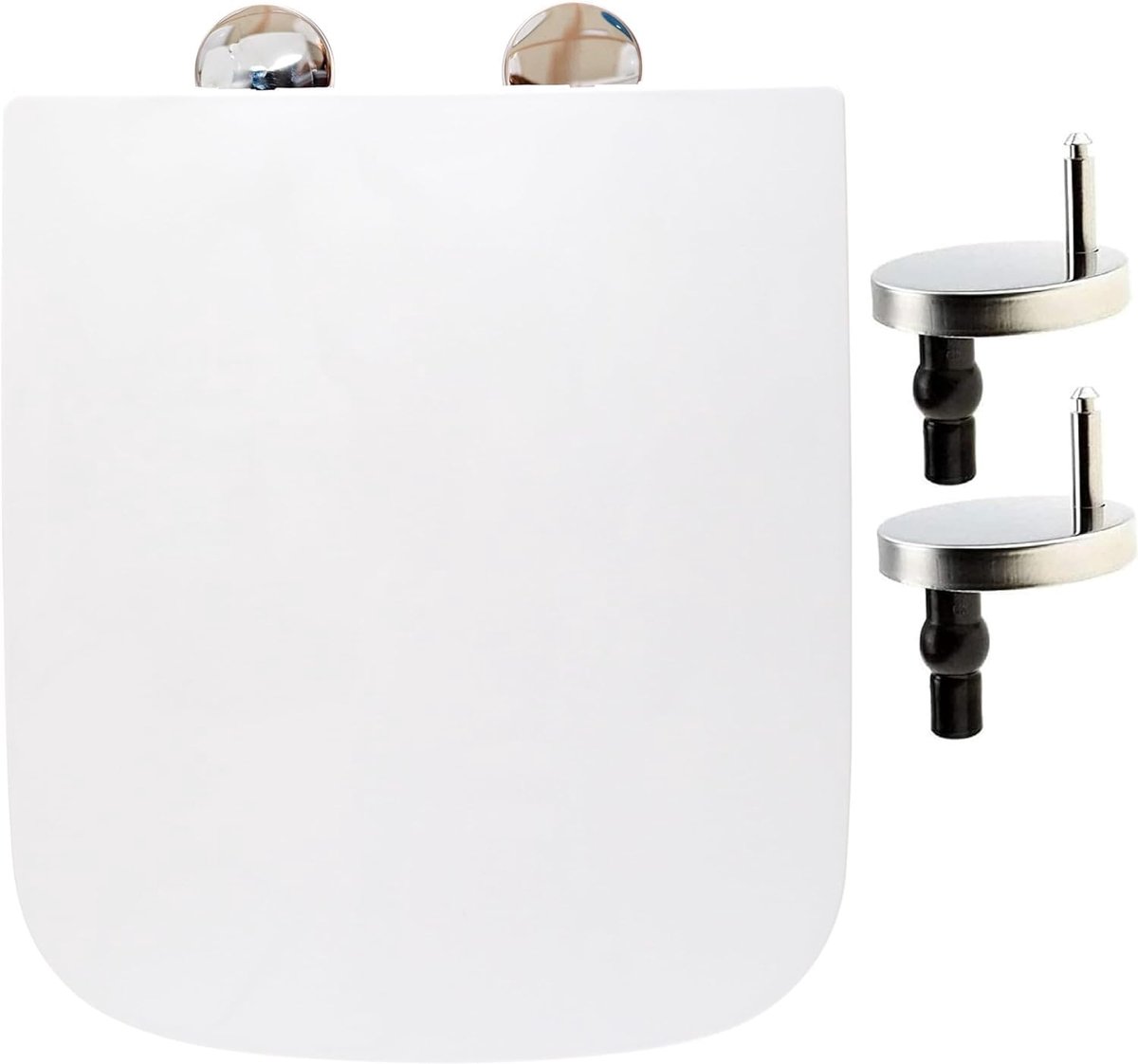 SnelShoppen - Vierkante Toiletbril Soft Close Mute Seat Cover - Quick Release Loo Seat - Eenvoudige Reiniging & Installatie - Top Bevestiging & Verste
