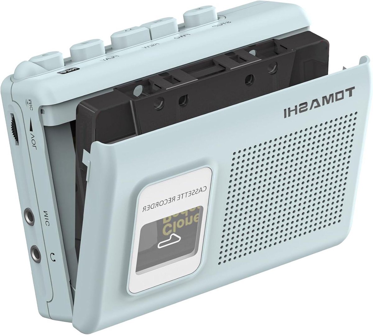 Cassette Speler - Draagbare Recorder - Muziek Luisteren - Automatische Stop - 11.7 x 9 cm - Blauw
