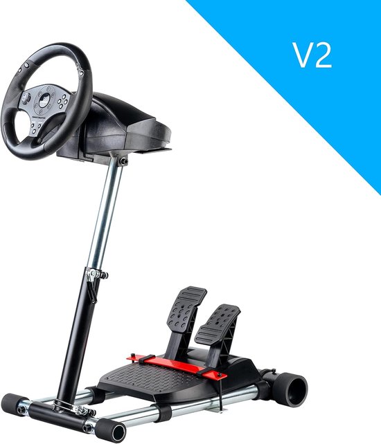 Stuurwiel standaard - Race simulator houder - Race spel ervaring - 360° verstelbare kolom - Opvouwbaar design - Zwart — afbeelding 3