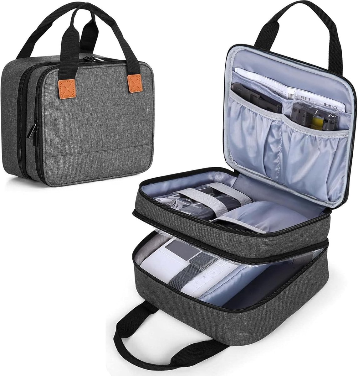 Draagtas voor Selphy CP1500 CP1300 CP1200 Fotoprinter, Handige en Verstelbare Opbergtas voor Printer en Accessoires