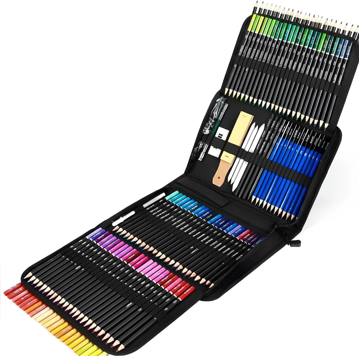 Ploutos® Tekenset - 46-Delig - Tekenpakket Voor Volwassenen En Kunstenaars - Zwart - 30cm x 24cm x 8cm