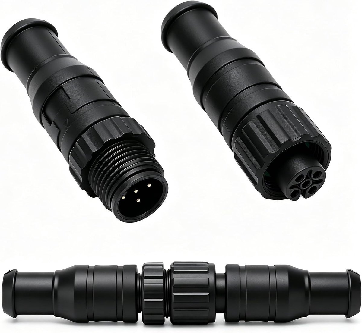 Set van 2 NMEA 2000 Terminators - M12 5 PIN Male en Female, IP67 Waterdicht voor Marine Netwerken, Geschikt voor Lowrance en Simrad, Duurzaam en Betrouwbaar