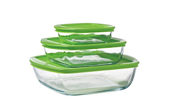 Bol Com Pyrex Cook Store Schaal Vierkant Inclusief Deksel Borosilicaatglas 2 2 Liter