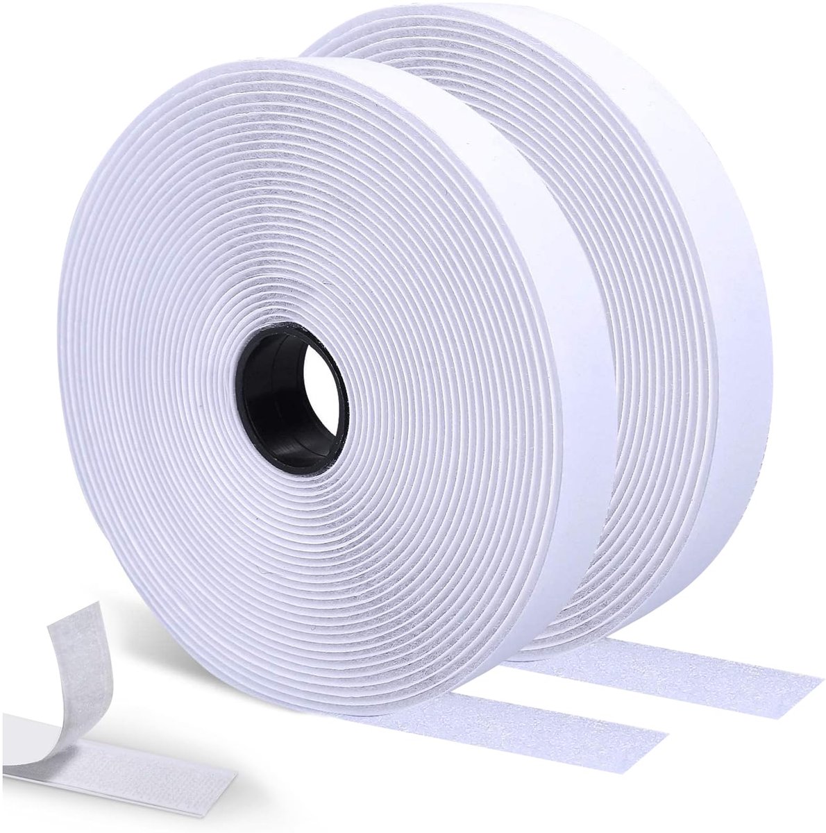 SnelShoppen - Zelfklevende Klittenband Tape 15 m x 20 mm, Extra Sterk Dubbelzijdig Haak- en Lusband voor Stoffen, Horren, Bankkussens, Binnen en Buite